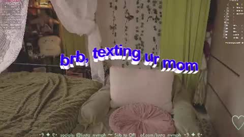   Im Nym  Justa nymph on twitter and IG online show from July 30, 10:43 pm