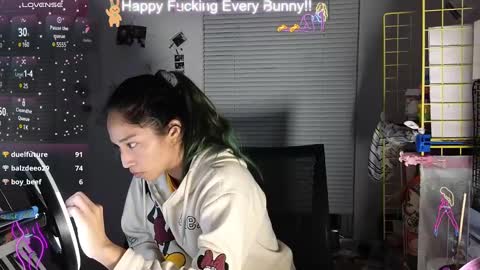 Snapshot of bunnycheekz chatting on December 14, 2:22 am Tokki  bunny  online show from December 14, 2:22 am