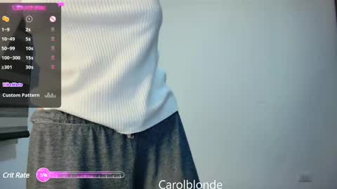 Snapshot of carolblonde chatting on February 26, 3:14 am Char online show from February 26, 3:14 am