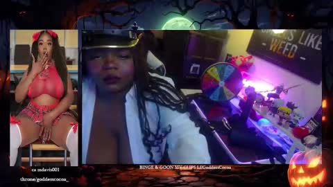 Snapshot of goddesscocoaa chatting on October 26, 8:32 am Goddess Cocoa online show from October 26, 8:32 am