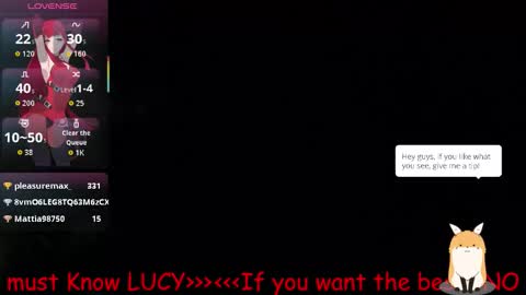 Lucy online show from March 11, 1:10 am