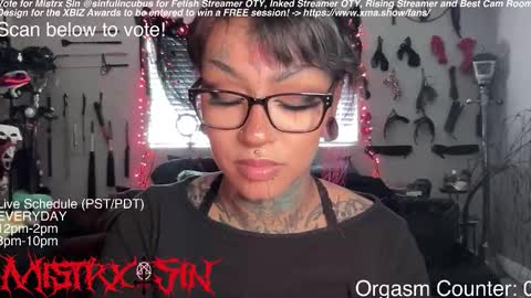 Mistrx Sin online show from March 6, 9:54 pm