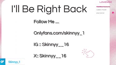 Skinnyy   online show from May 1, 5:21 am