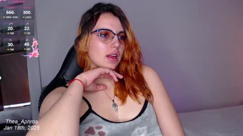 Snapshot of thea_aphros chatting on January 18, 6:32 pm Diosa Afrodita online show from January 18, 6:32 pm