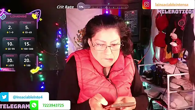LaInsaciableIntensa online show from June 22, 3:25 am